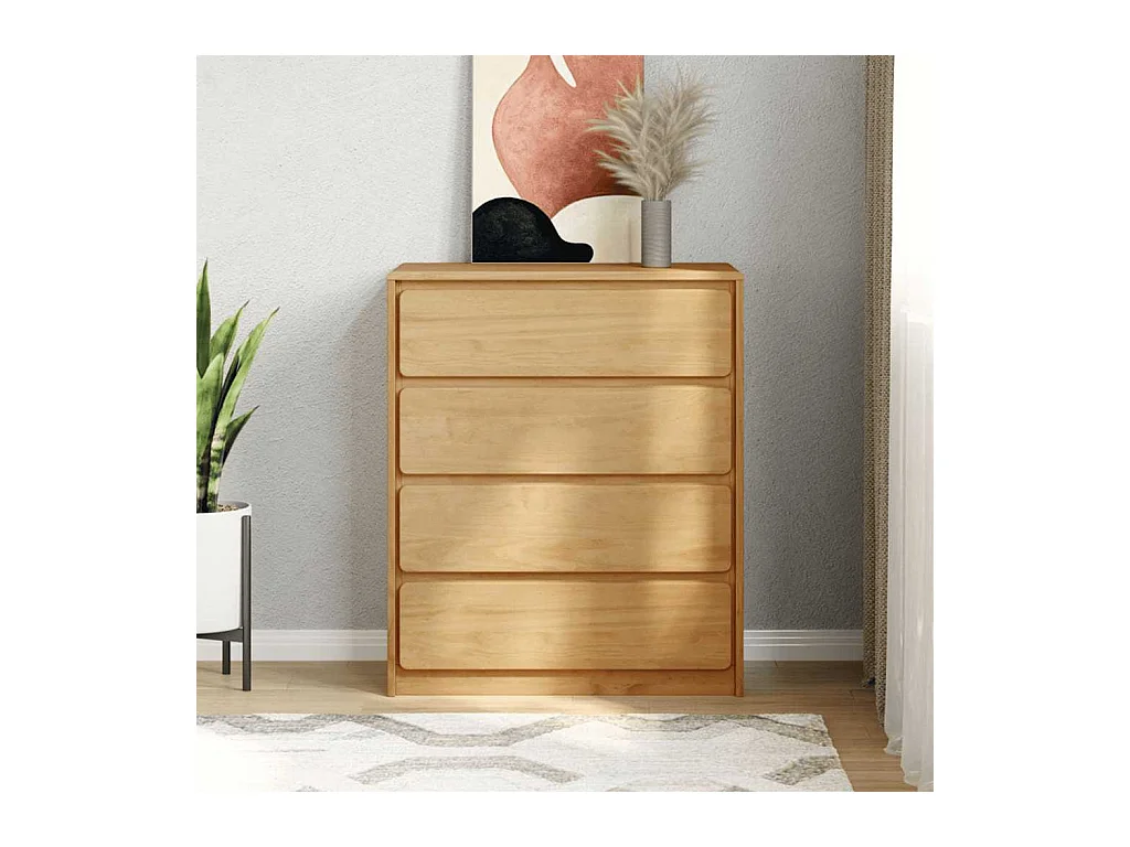 Commode SAUDA chêne 76,5x39x91 cm bois de pin massif