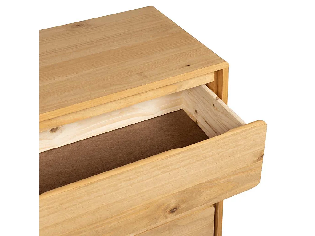 Ladekast SAUDA 76,5x39x91 cm massief grenenhout eikenkleurig