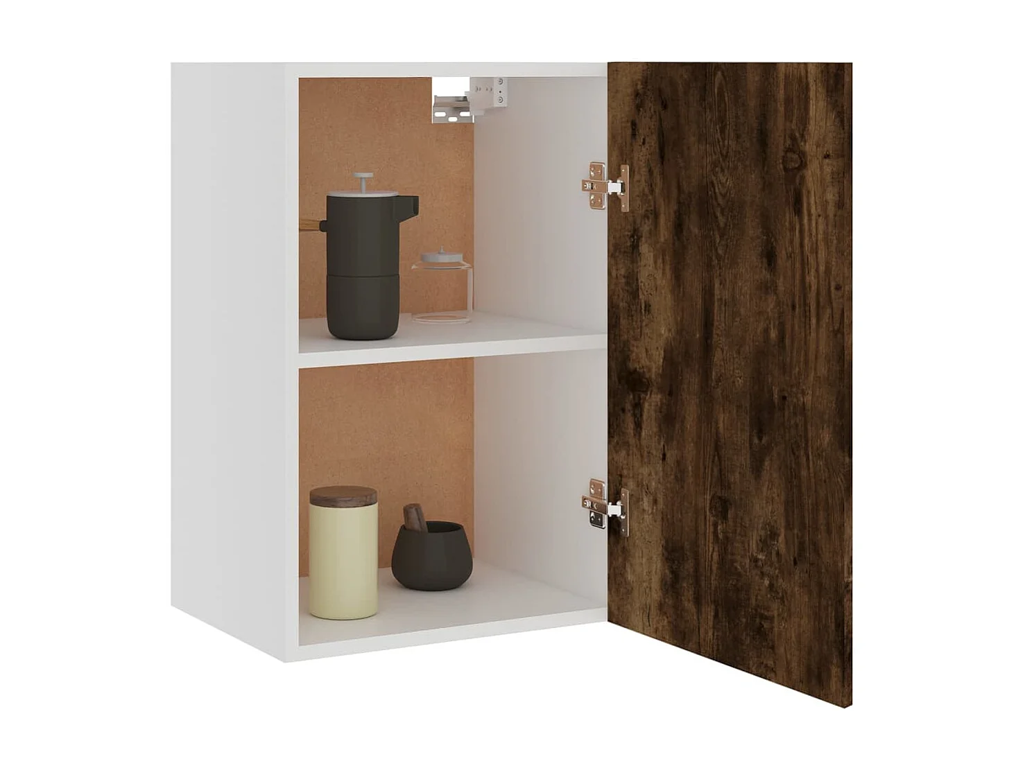 Armoire suspendue "Lyon" Chêne fumé 39,5 x 31 x 60 cm Bois d'ingénierie