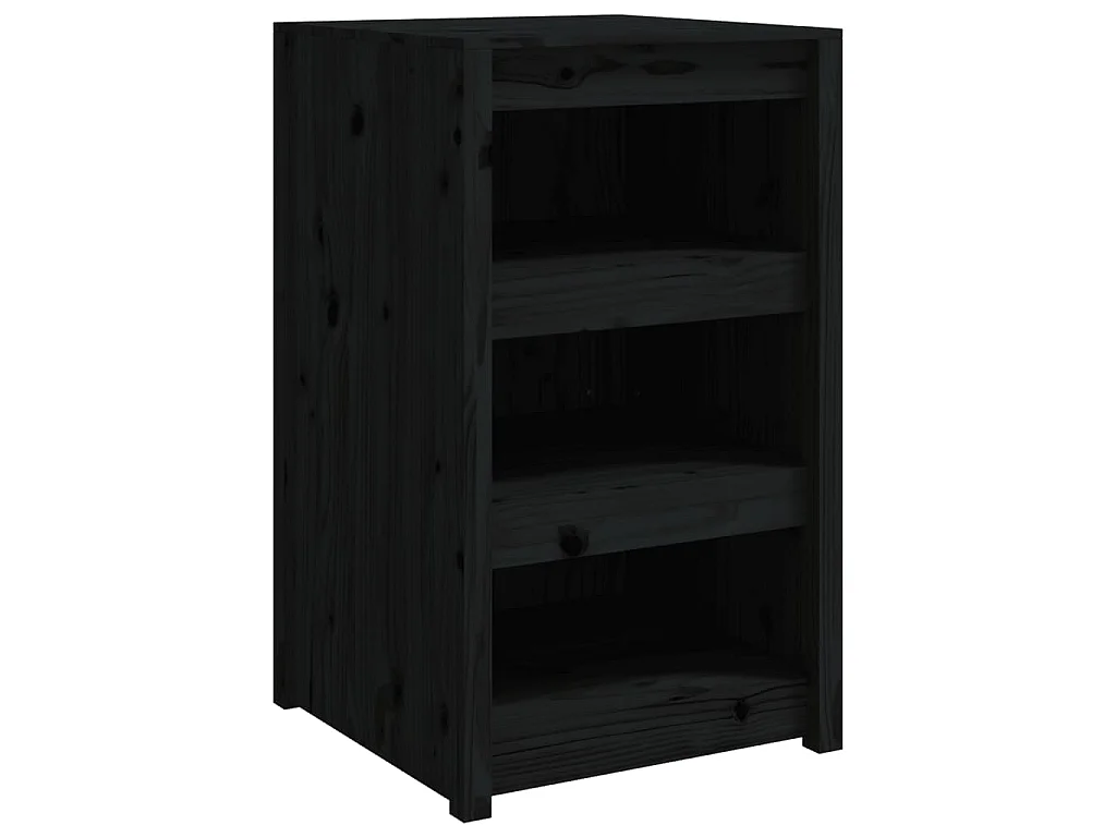 Armoire de cuisine d'extérieur MEPPEL noir 55x55x92 cm bois pin massif