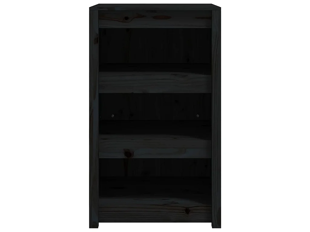 Armário de cozinha p/ exterior MEPPEL 55x55x92 cm pinho maciço preto