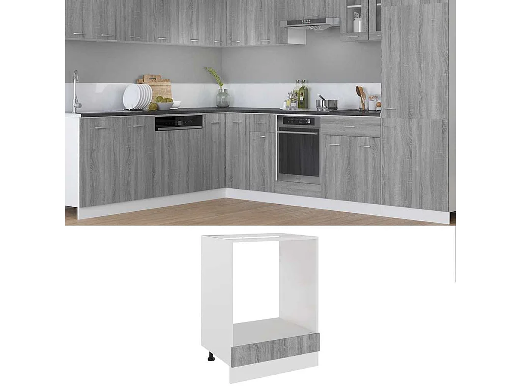 Mobile da Forno “Riga” Grigio Sonoma 60x46x81,5 cm