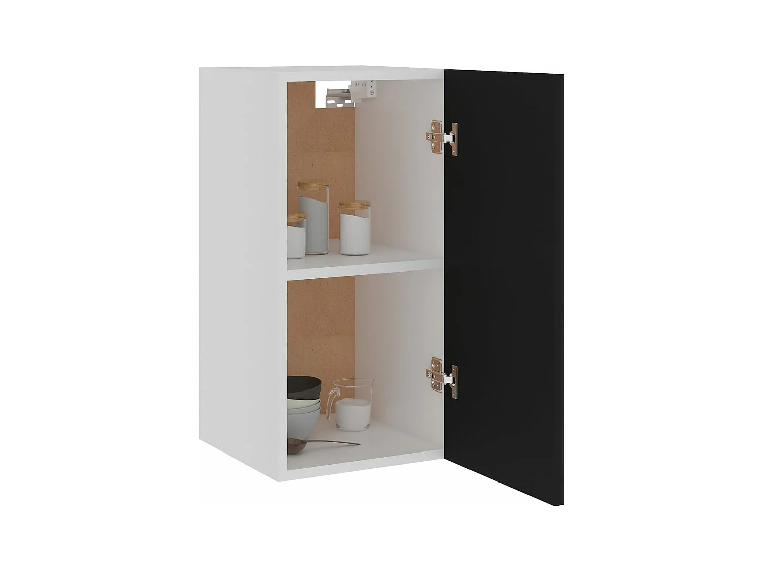 Armário de parede “Lyon” 29,5x31x60 cm derivados madeira preto