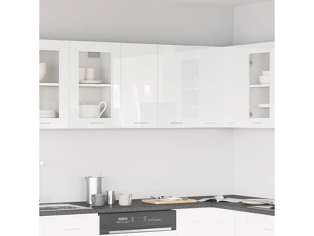 Mobile Pensile “Lyon” Bianco Lucido 60x31x60 cm