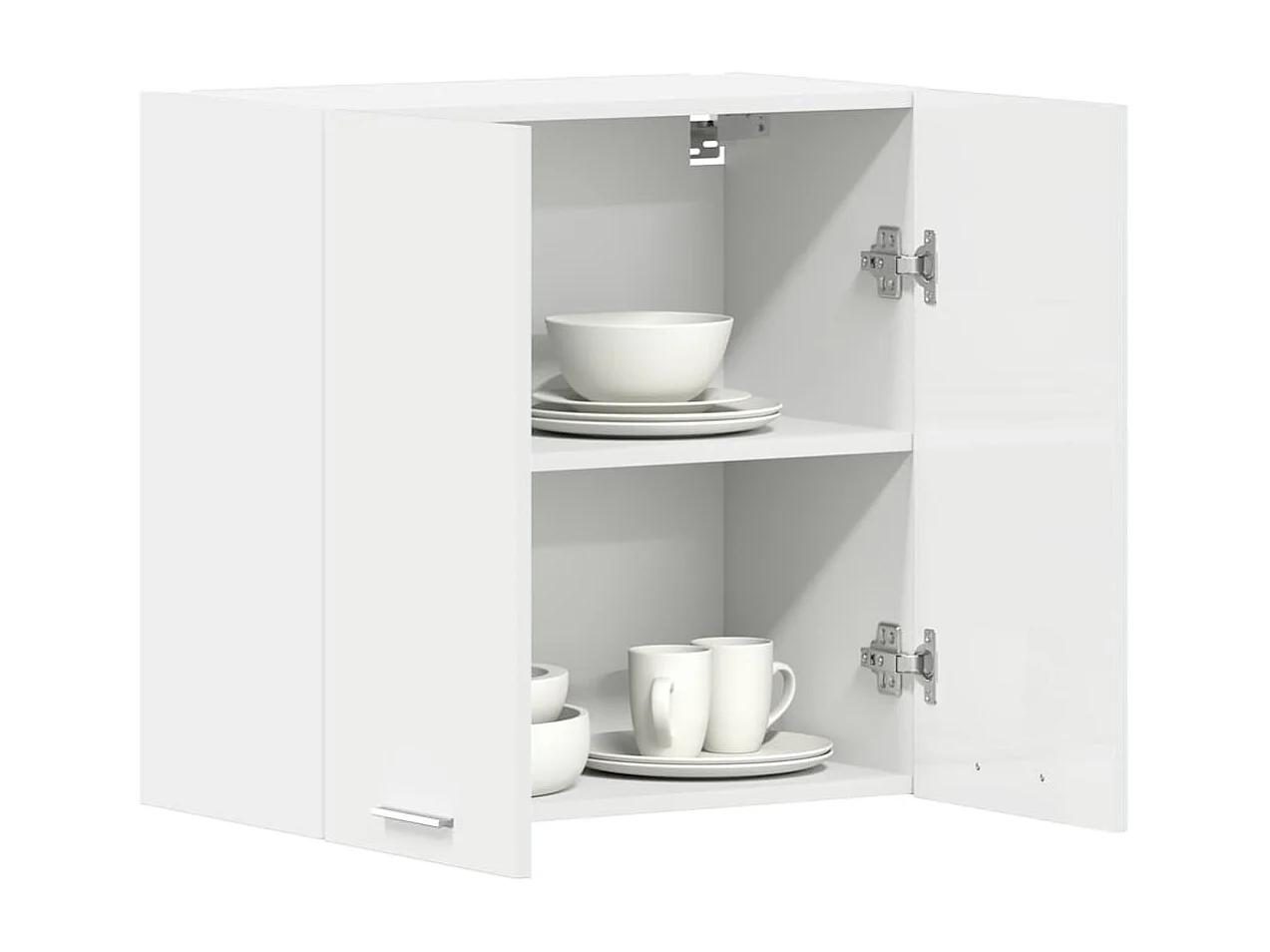 Hängeschrank Lyon Hochglanz-Weiß 60x31x60 cm Holzwerkstoff