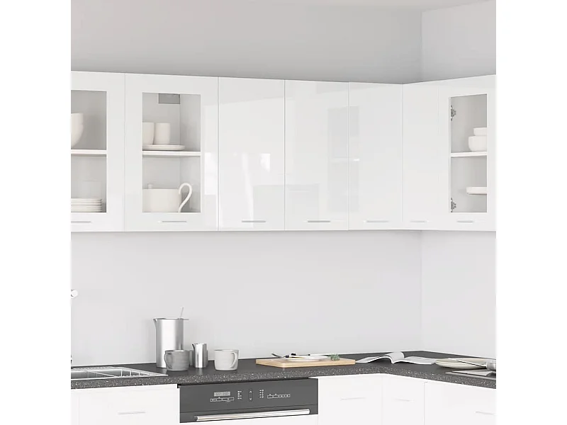 Mobile Pensile “Lyon” Bianco Lucido 60x31x60 cm