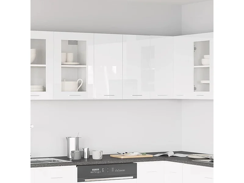 Armario colgante "Lyon" blanco brillante 60x31x60 cm madera de ingeniería