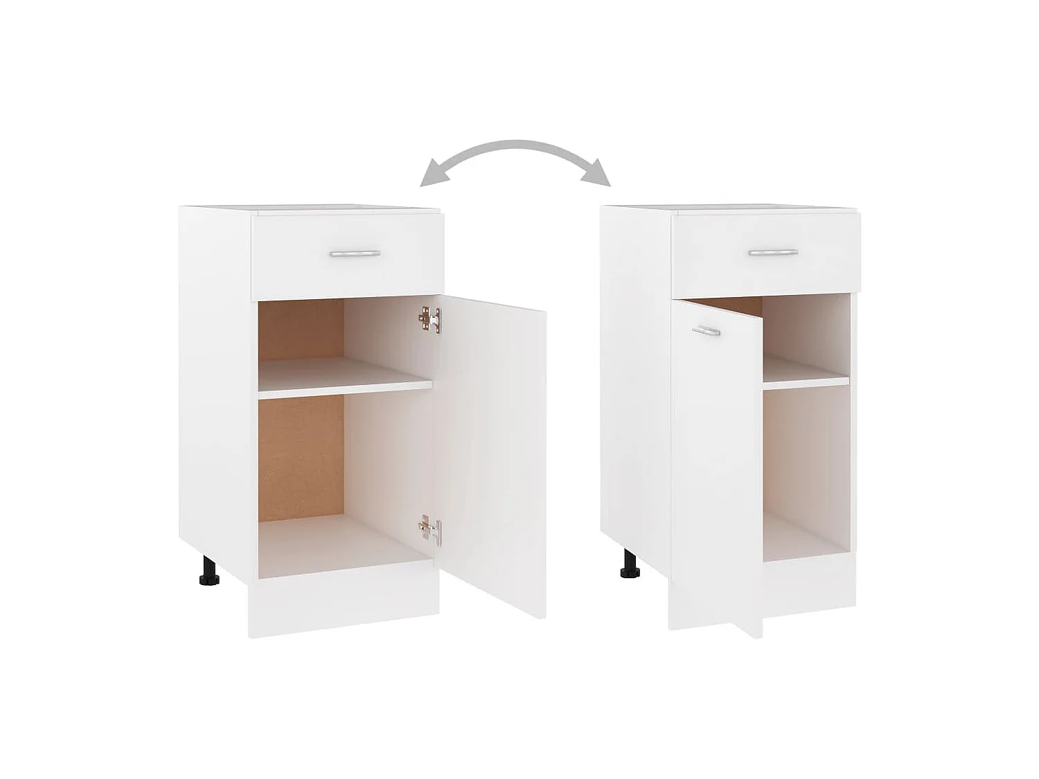 Armoire à tiroirs "Lyon" Blanc 40 x 46 x 81,5 cm Bois d'ingénierie