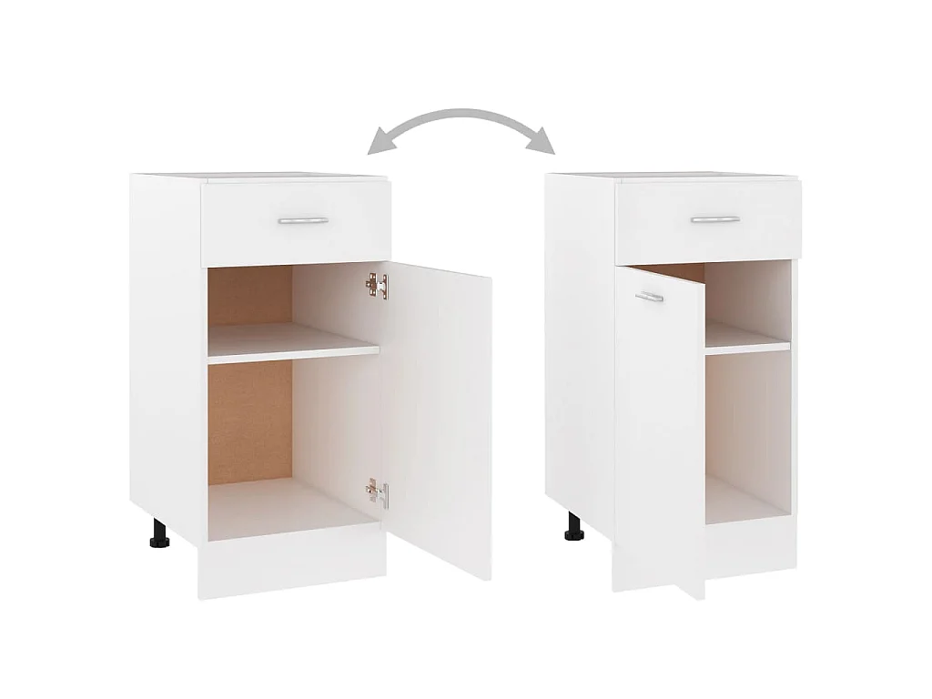 Armoire à tiroirs "Lyon" Blanc 40 x 46 x 81,5 cm Bois d'ingénierie