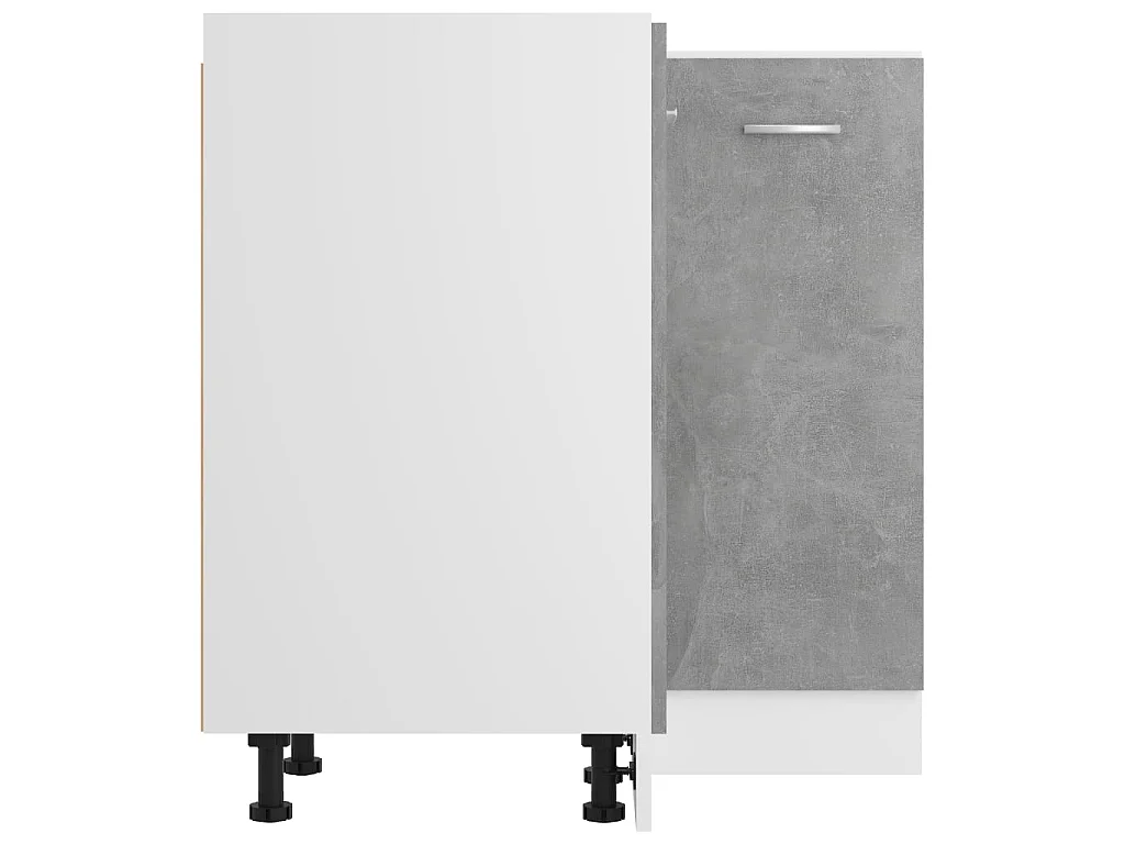 Armoire d'angle basse "Lyon" Gris béton 75,5 x 75,5 x 81,5 cm Bois d'ingénierie