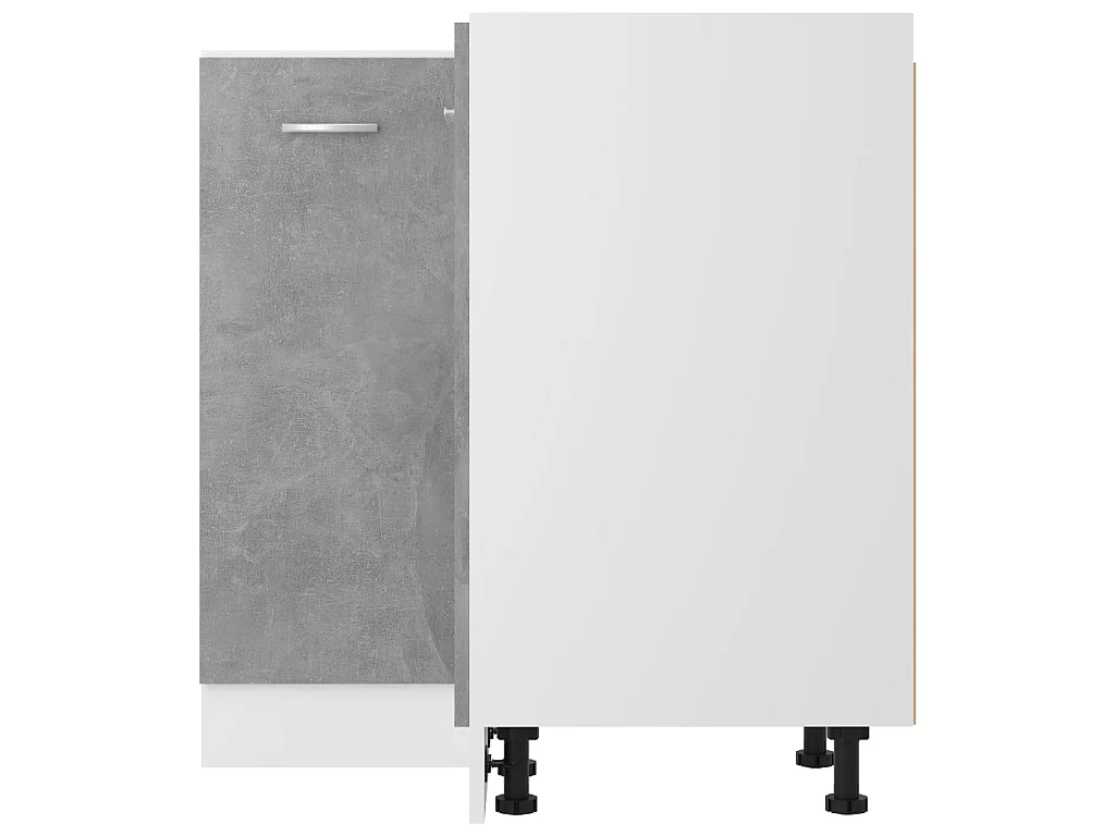 Armoire d'angle basse "Lyon" Gris béton 75,5 x 75,5 x 81,5 cm Bois d'ingénierie