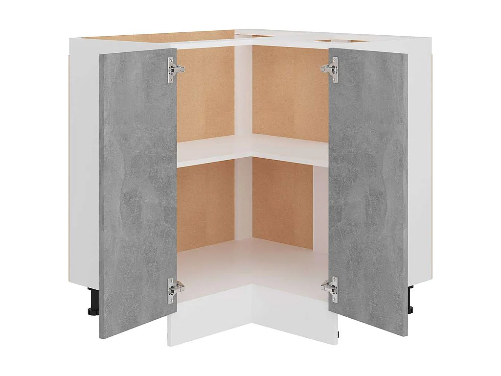 Hoekonderkast Lyon 75,5x75,5x81,5 cm bewerkt hout betongrijs