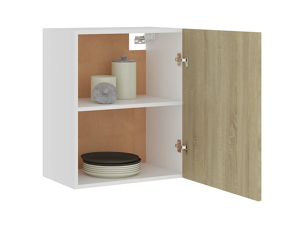 Armoires suspendues 2 pièces "Lyon" Chêne Sonoma 50x31x60 cm Bois d'ingénierie