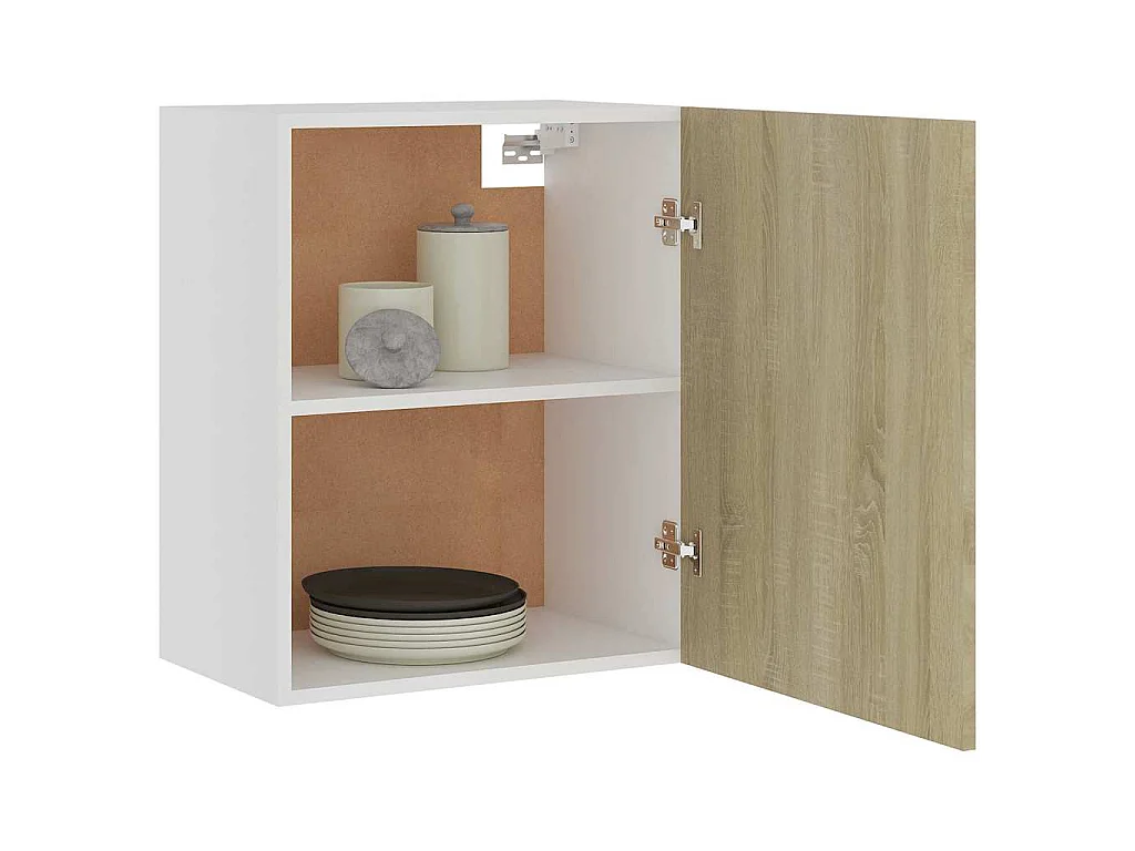 Armoires suspendues 2 pièces "Lyon" Chêne Sonoma 50x31x60 cm Bois d'ingénierie