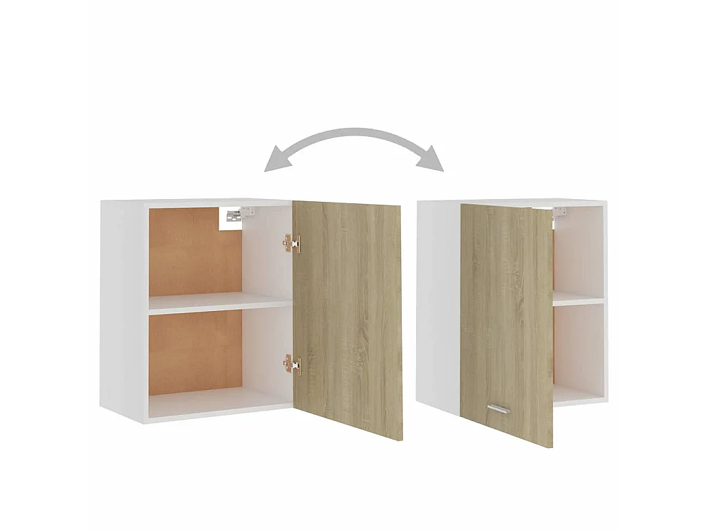 Armoires suspendues 2 pièces "Lyon" Chêne Sonoma 50x31x60 cm Bois d'ingénierie