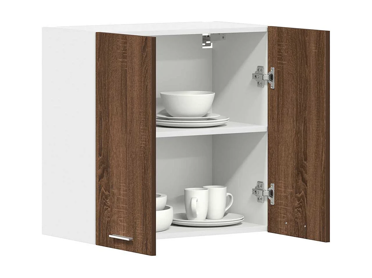 Wandkast hangend Lyon 60x31x60 cm bewerkt hout bruin eikenkleur