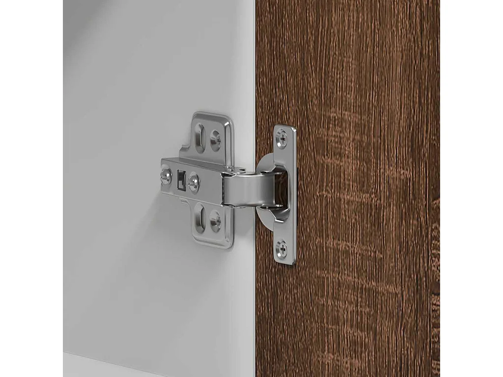 Wandkast hangend Lyon 60x31x60 cm bewerkt hout bruin eikenkleur