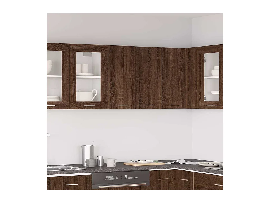 Armoire suspendue "Lyon" Chêne brun 60 x 31 x 60 cm Bois d'ingénierie