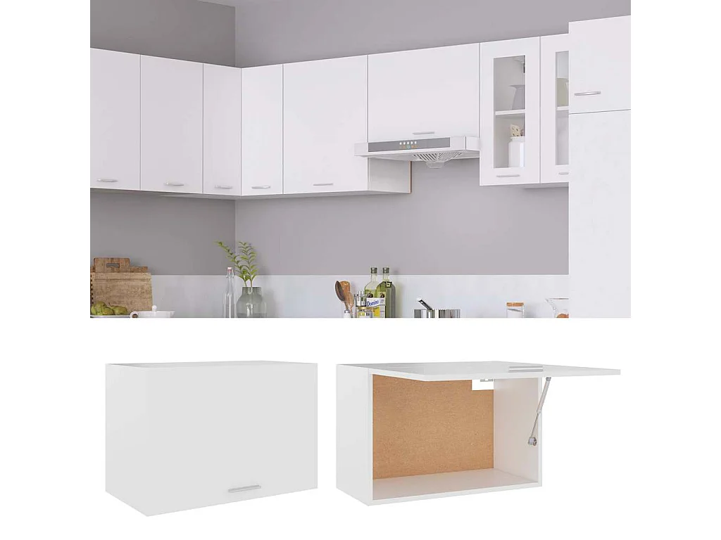 Hängeschrank Lyon Weiß 60x31x40 cm Holzwerkstoff