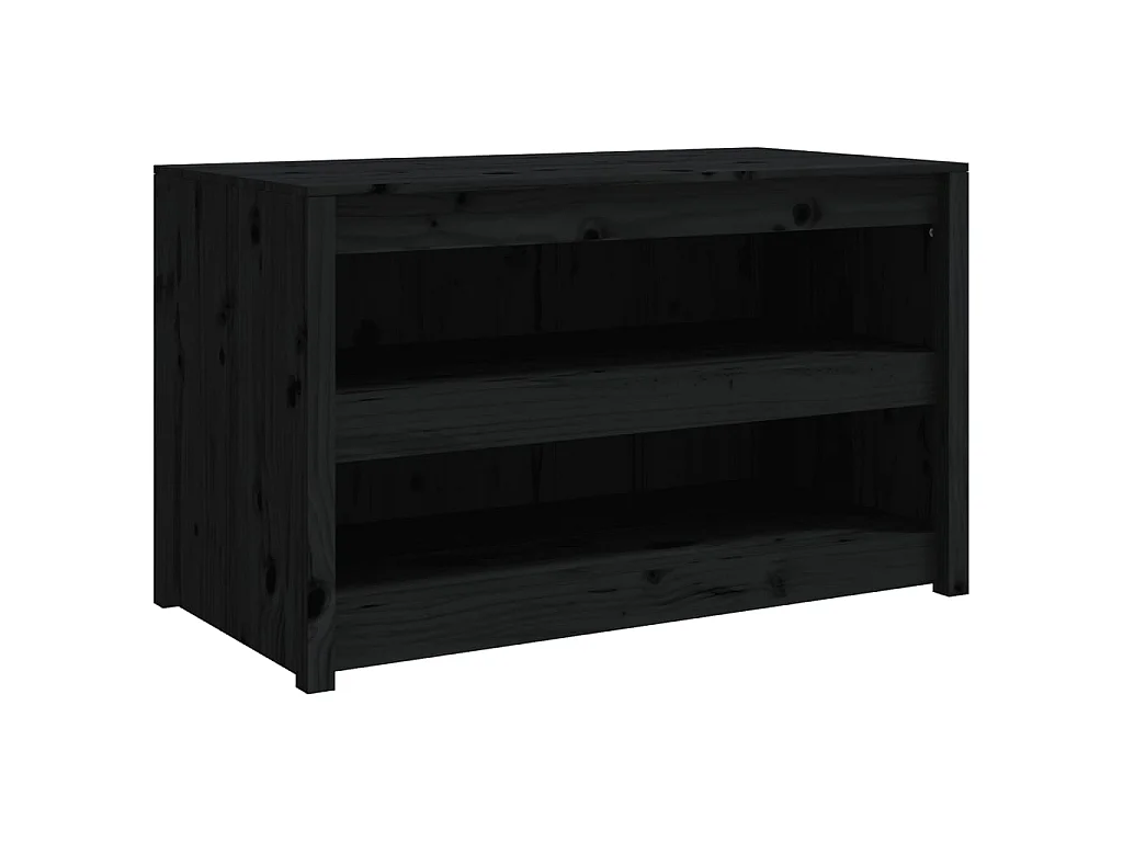 Armoire de cuisine d'extérieur MEPPEL noir 106x55x64cm bois pin massif