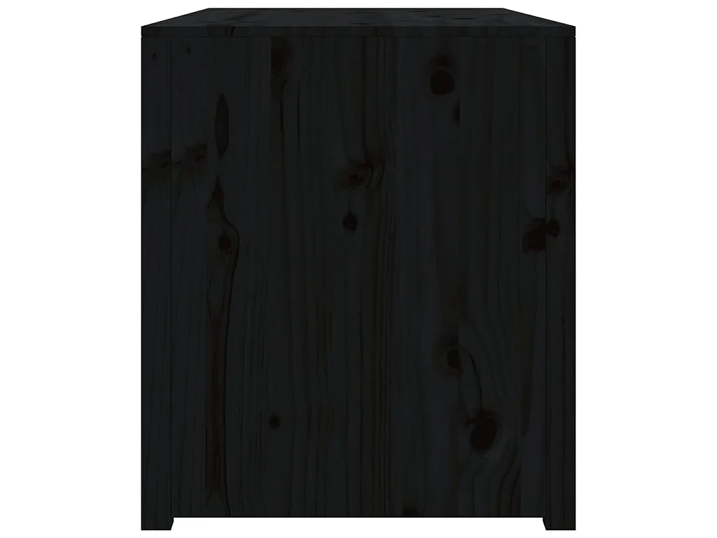 Armoire de cuisine d'extérieur MEPPEL noir 106x55x64cm bois pin massif