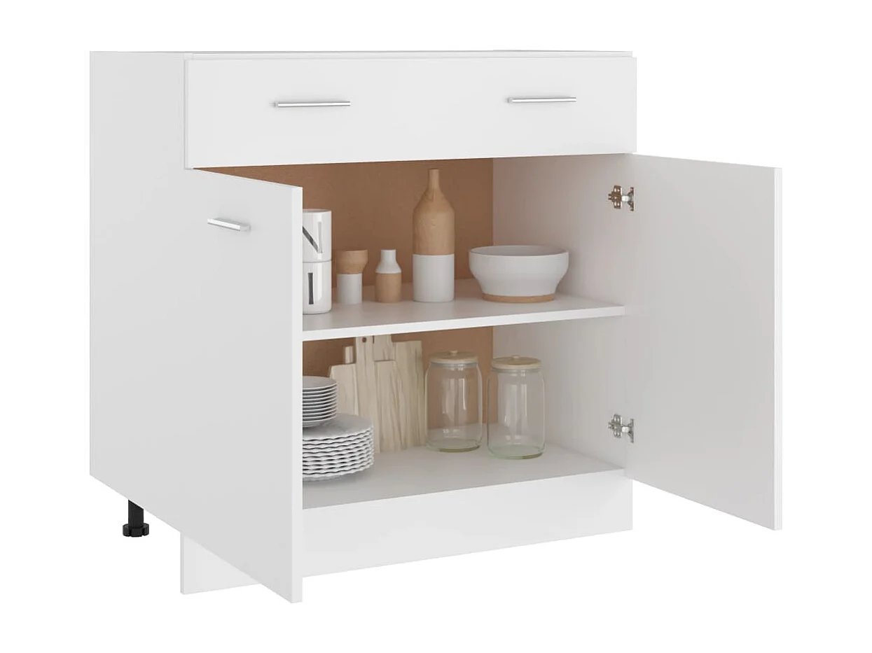 Armoire à tiroirs "Lyon" Blanc 80 x 46 x 81,5 cm Bois d'ingénierie