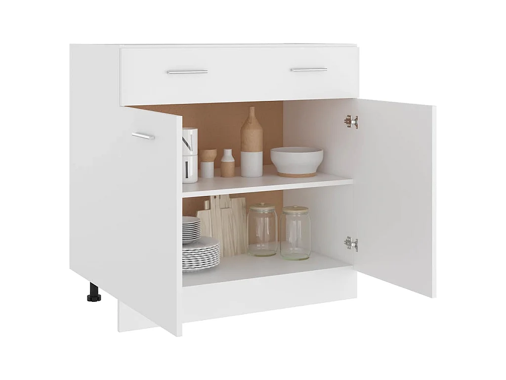 Armoire à tiroirs "Lyon" Blanc 80 x 46 x 81,5 cm Bois d'ingénierie