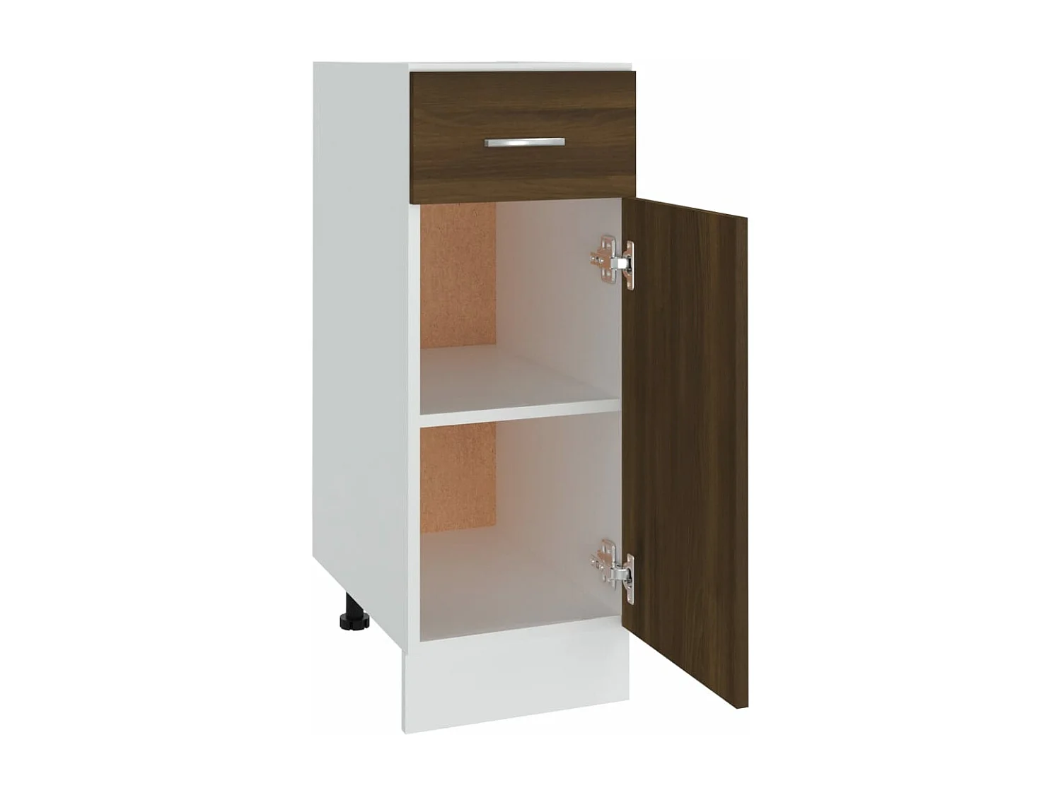 Onderkast met lade Lyon 30x46x81,5 cm bewerkt hout bruin eikenkleur