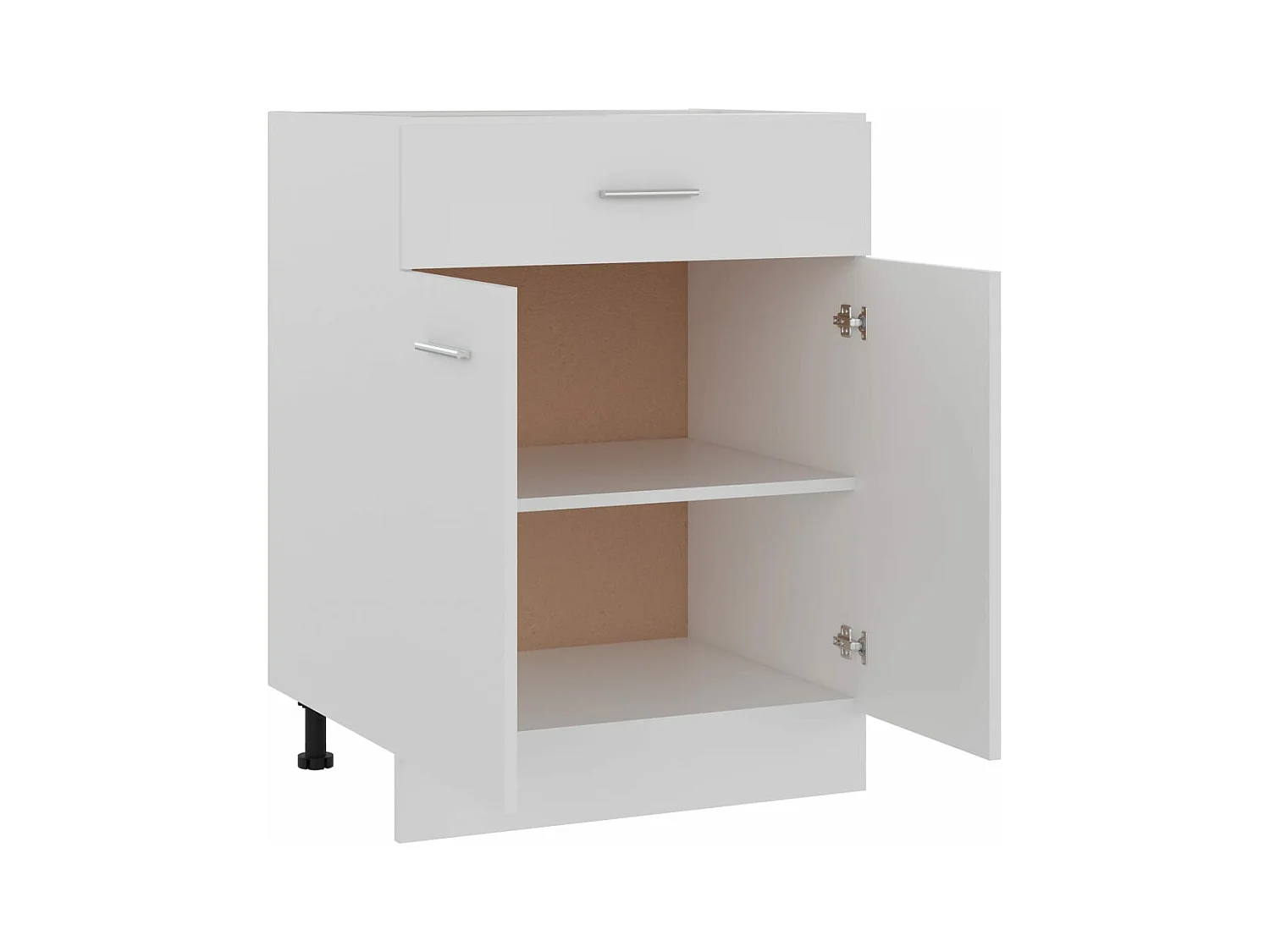 Mueble bajo con cajón "Lyon" blanco 60x46x81,5 cm madera de ingeniería