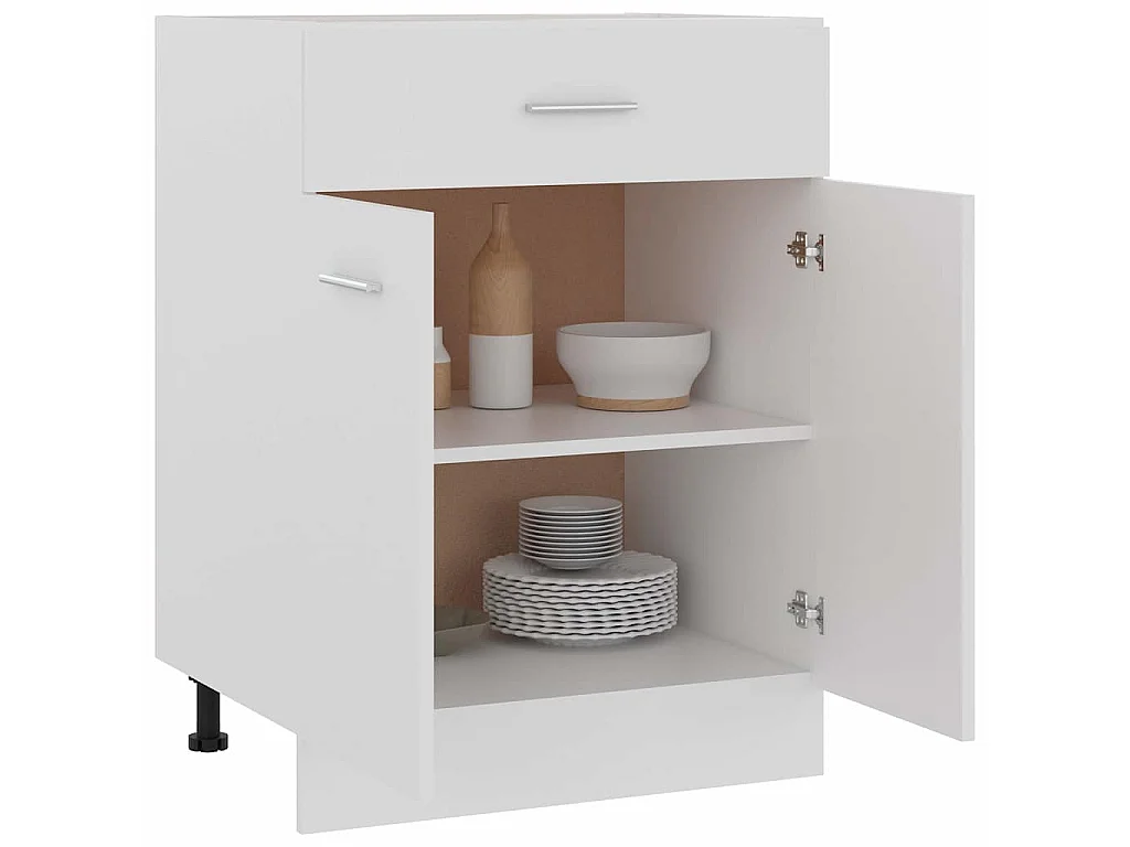 Armoire à tiroirs "Lyon" Blanc 60 x 46 x 81,5 cm Bois d'ingénierie