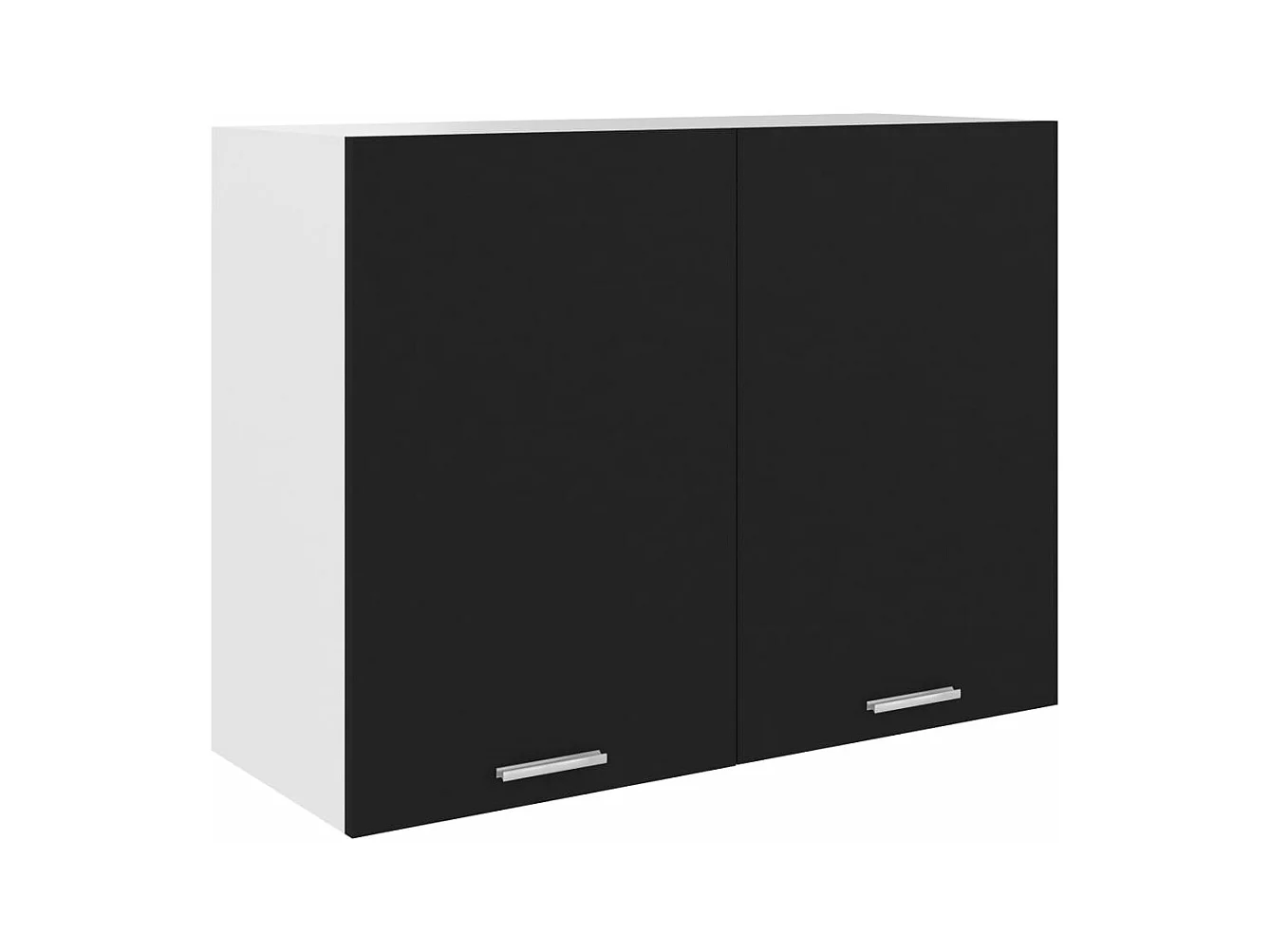 Armoire suspendue "Lyon" Noir 80 x 31 x 60 cm Bois d'ingénierie
