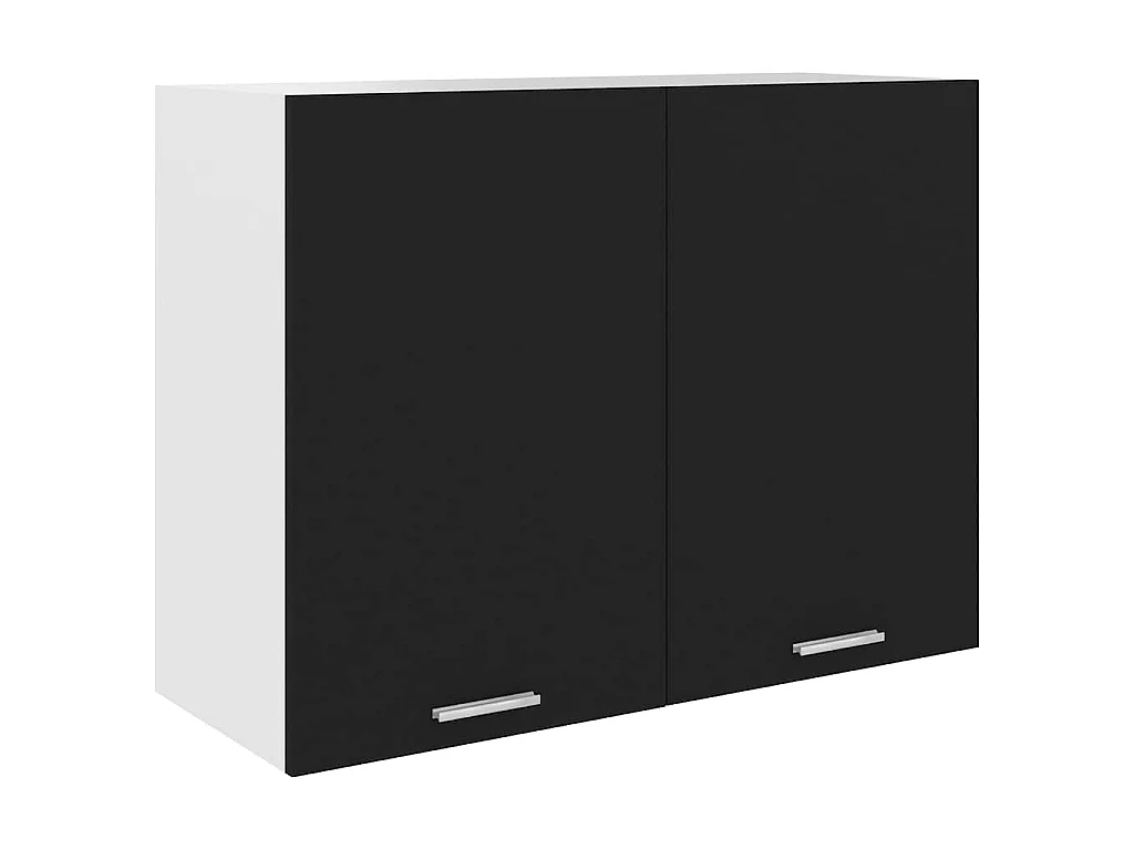 Armoire suspendue "Lyon" Noir 80 x 31 x 60 cm Bois d'ingénierie