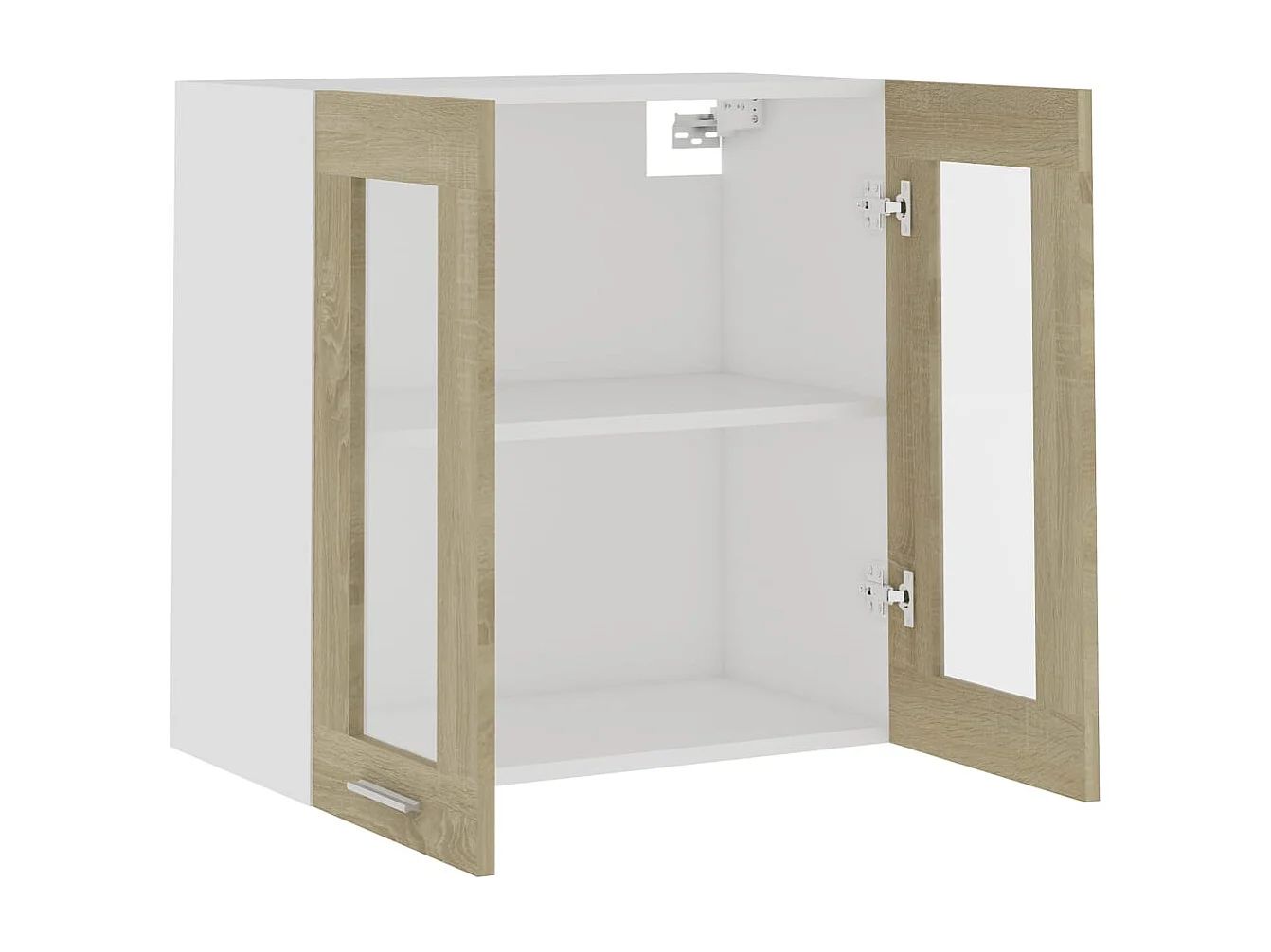 Mobile Pensile con Vetro “Lyon” Rovere Sonoma 60x31x60 cm