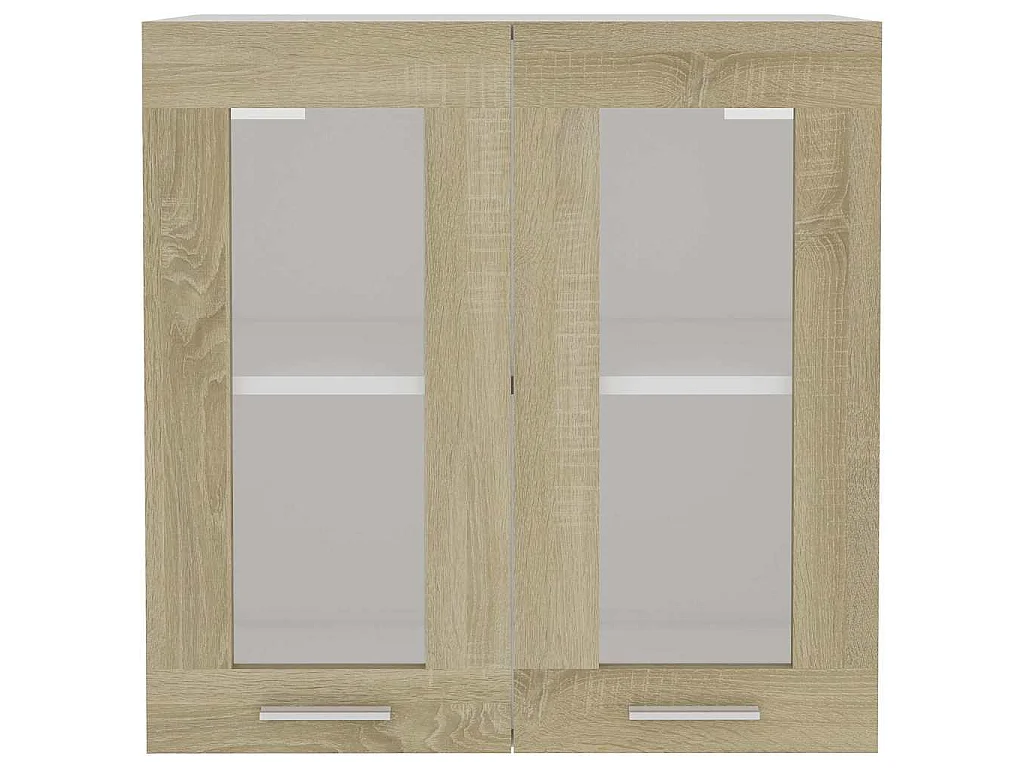 Vitrine suspendue Lyon Chêne Sonoma 60x31x60 cm