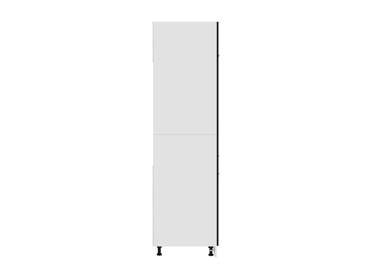 Ombouwkast voor koelkast Lyon 60x57x207 cm bewerkt hout zwart