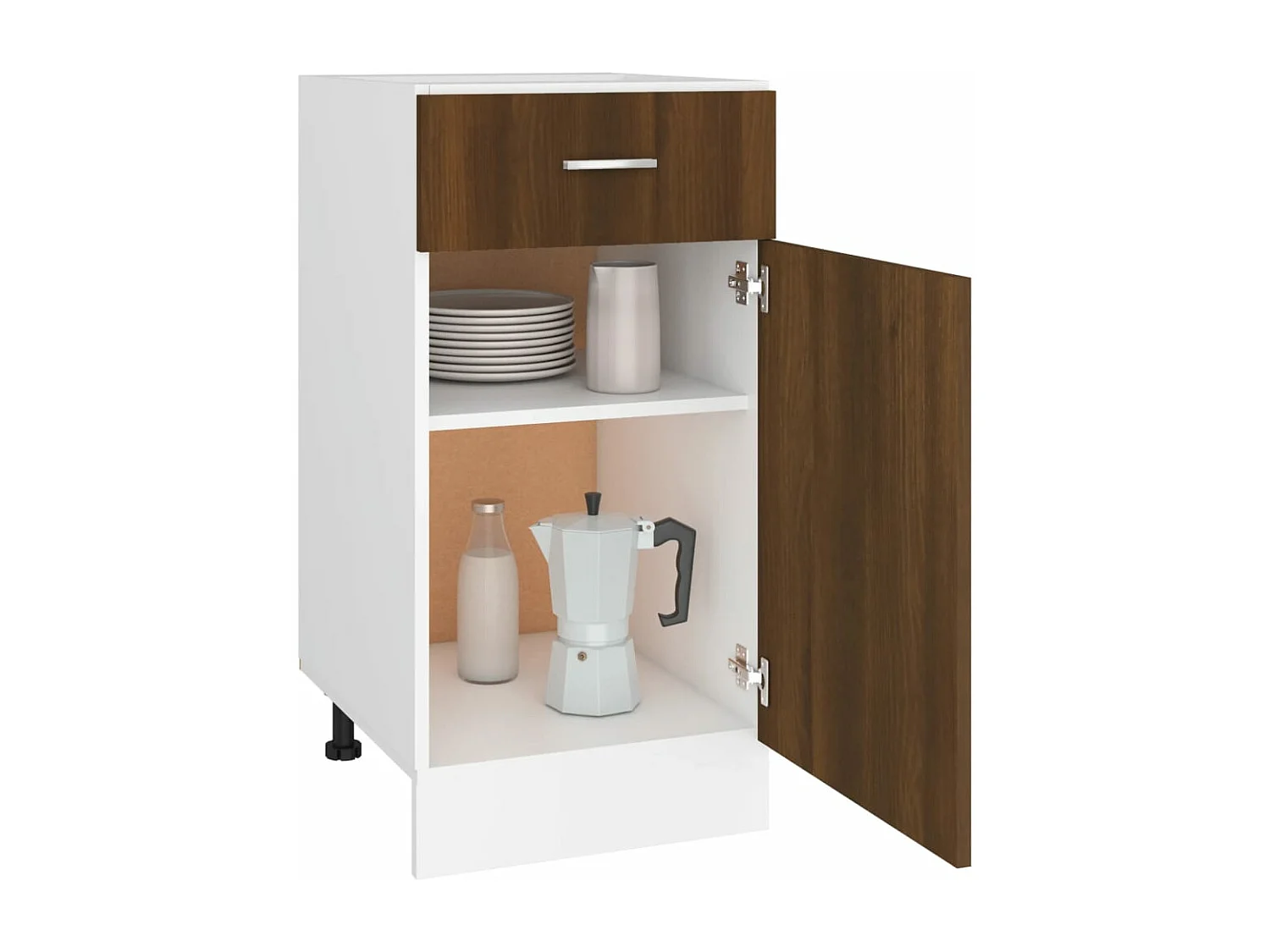 Cajón bajo "Lyon" roble marrón 40x46x81,5 cm Madera de ingeniería