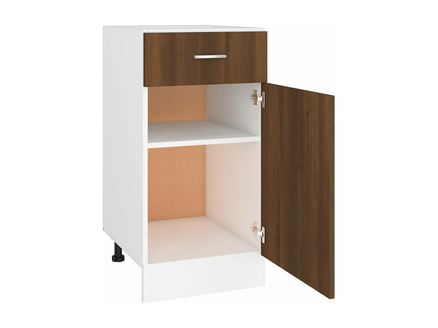 Onderkast met lade Lyon 40x46x81,5 cm bewerkt hout bruin eikenkleur