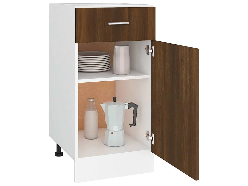 Armoire à tiroirs "Lyon" Chêne brun 40 x 46 x 81,5 cm Bois d'ingénierie