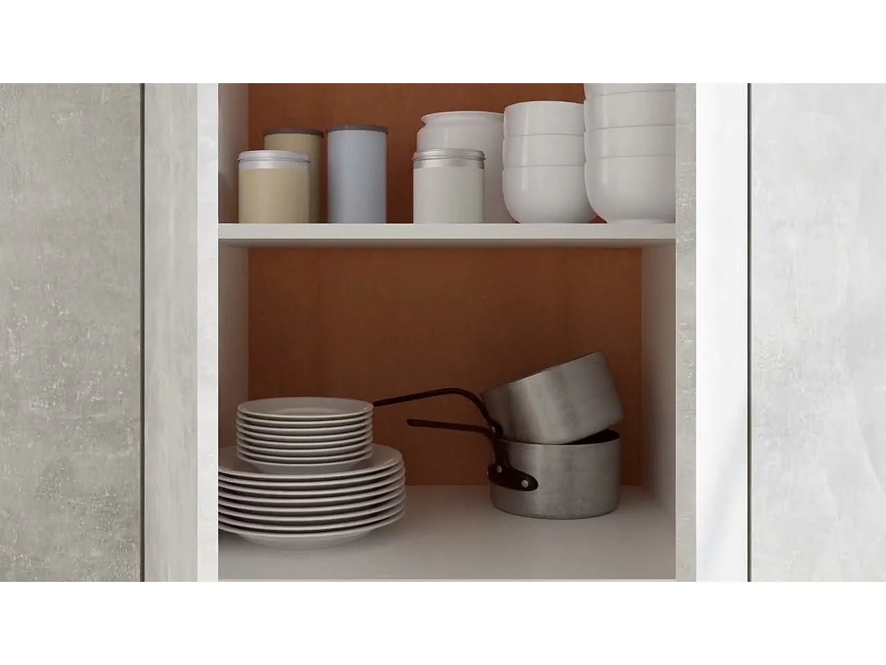 Meuble bas "Lyon" Gris béton 60 x 46 x 81,5 cm Bois d'ingénierie