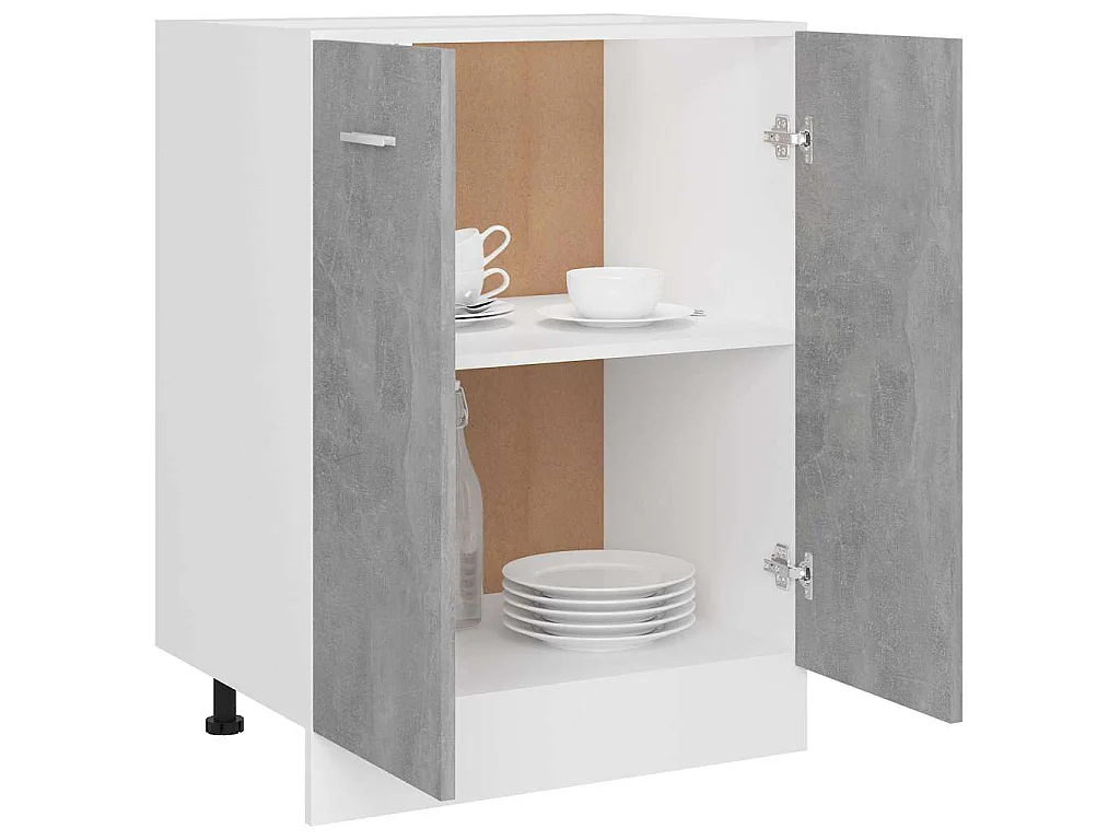 Armadio Inferiore “Lyon” Grigio Cemento 60x46x81,5cm