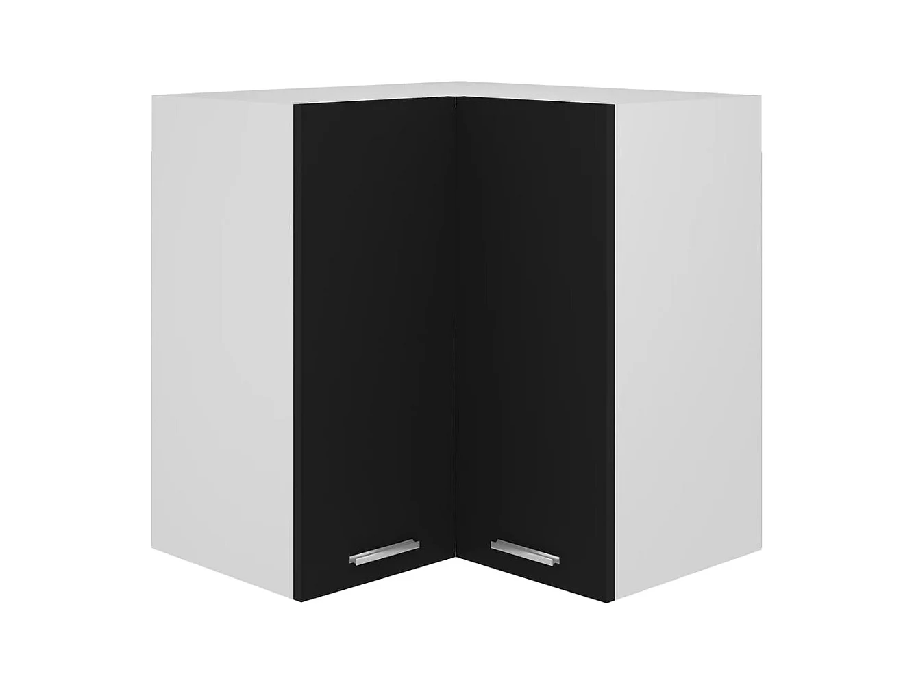Armoire d'angle suspendue "Lyon" Noir 57 x 57 x 60 cm Bois d'ingénierie