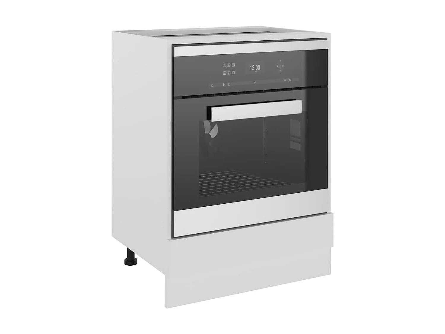 Meuble de four "Riga" blanc 60 x 46 x 81,5 cm en bois d'ingénierie