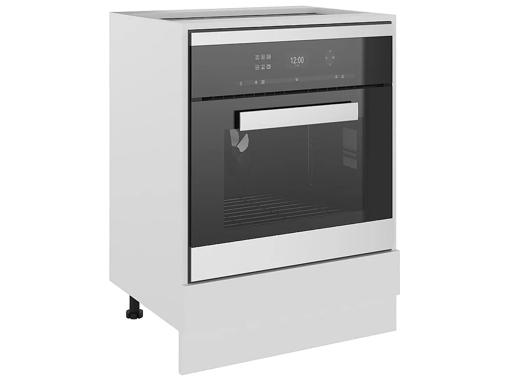 Mueble para horno "Riga" blanco 60x46x81,5 cm de madera de ingeniería