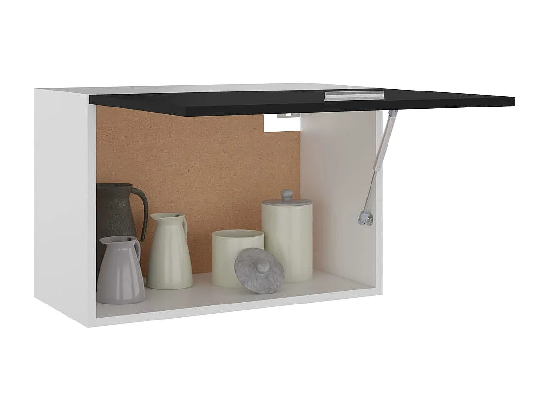 Armoire suspendue "Lyon" Noir 60 x 31 x 40 cm Bois d'ingénierie