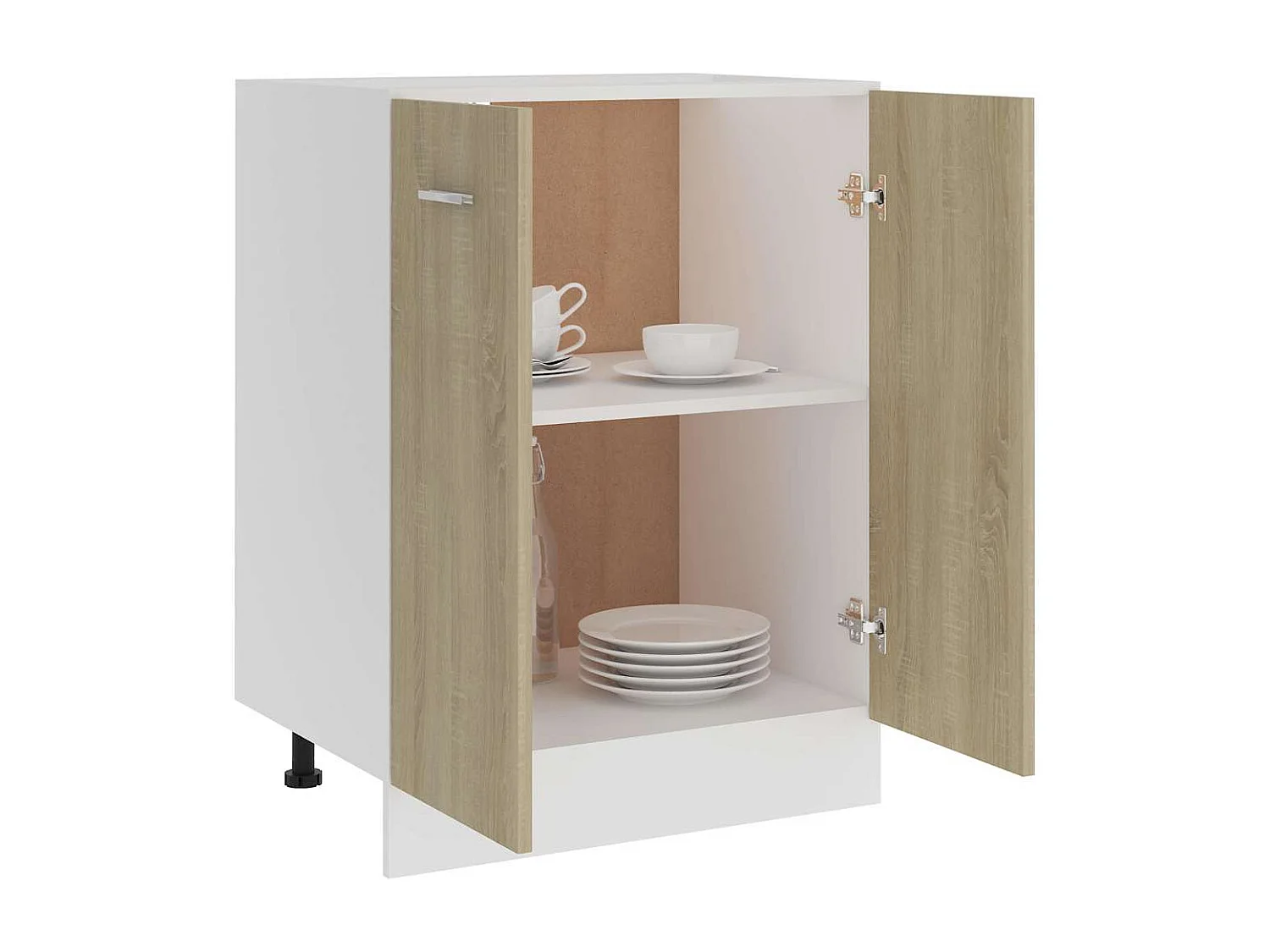 Onderkast Lyon 60x46x81,5 cm bewerkt hout sonoma eikenkleurig