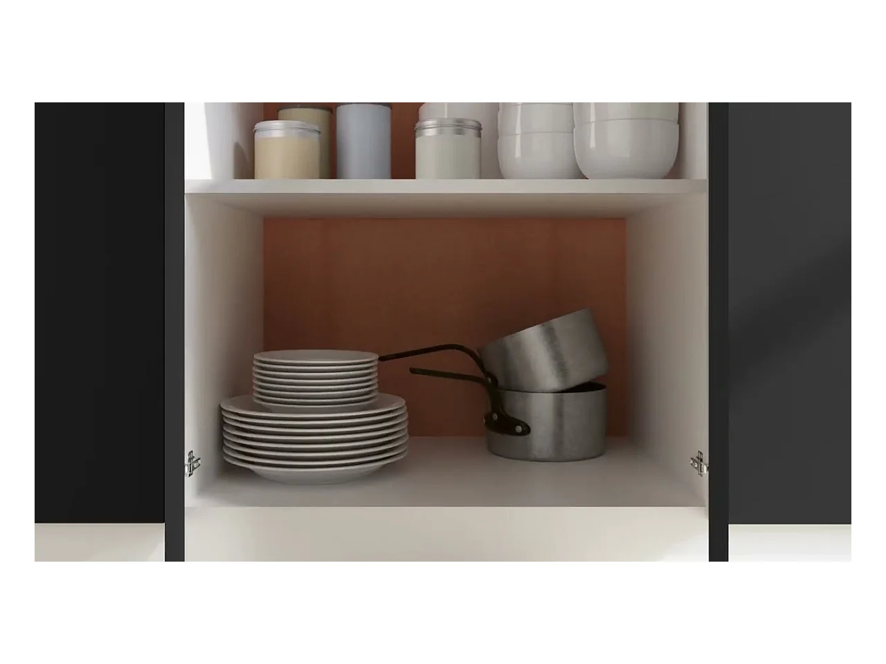 Armario bajo "Lyon" negro 60x46x81,5 cm Madera de ingeniería