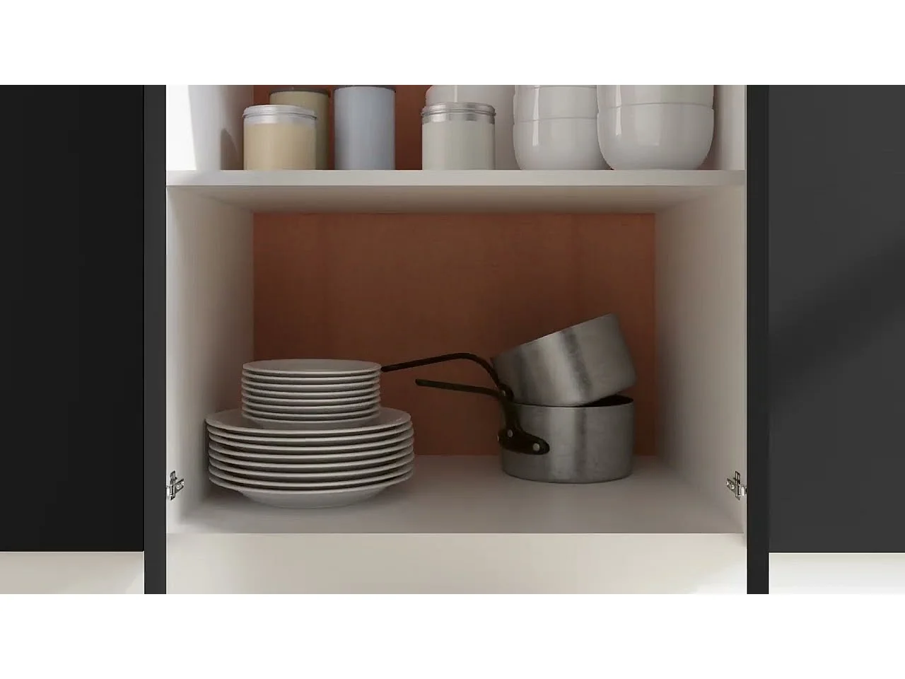 Onderkast Lyon 60x46x81,5 cm bewerkt hout zwart