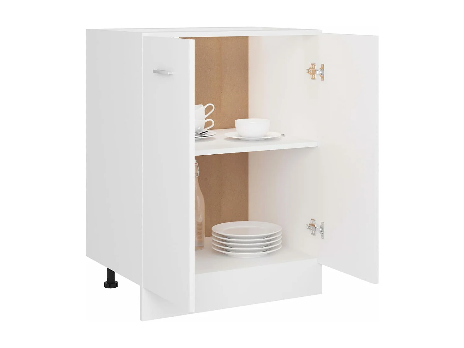 Armario bajo "Lyon" blanco 60x46x81,5 cm madera de ingeniería