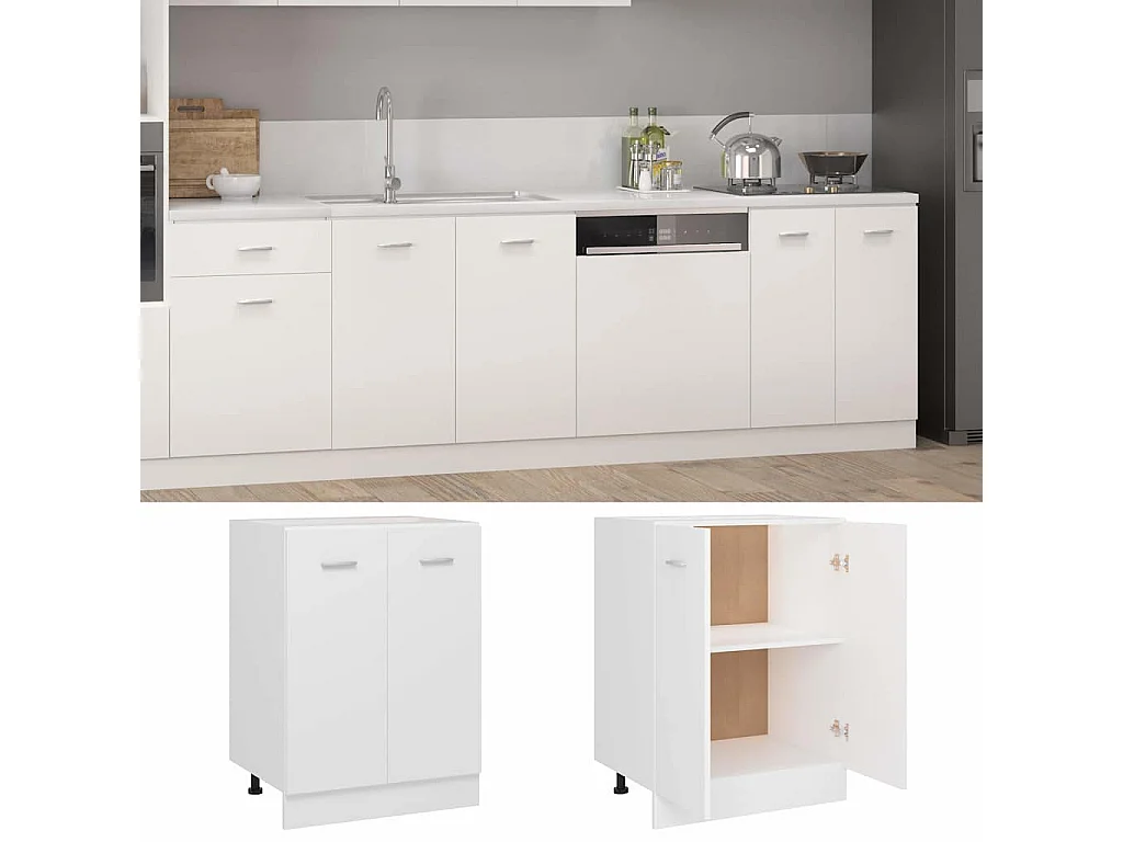 Meuble bas "Lyon" Blanc 60 x 46 x 81,5 cm Bois d'ingénierie