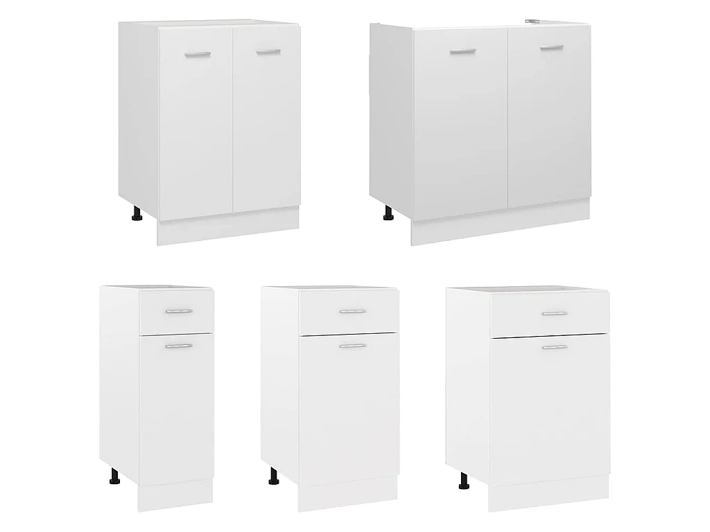 Armário inferior “Lyon” 60x46x81,5cm derivados madeira branco